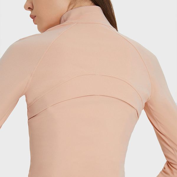 

2023 women's jackets sports yoga clothes cotton sweatshirts coat autumn winter cropped jacket with thumbholes, Black;brown