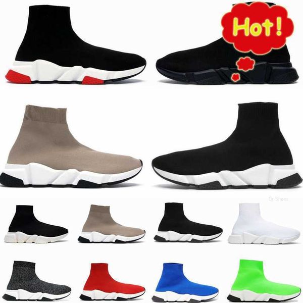 

sock boots shoes casual shoes trainers boot womens shoe women sneakers platform socks speed trainer mens fashion balck white, Black