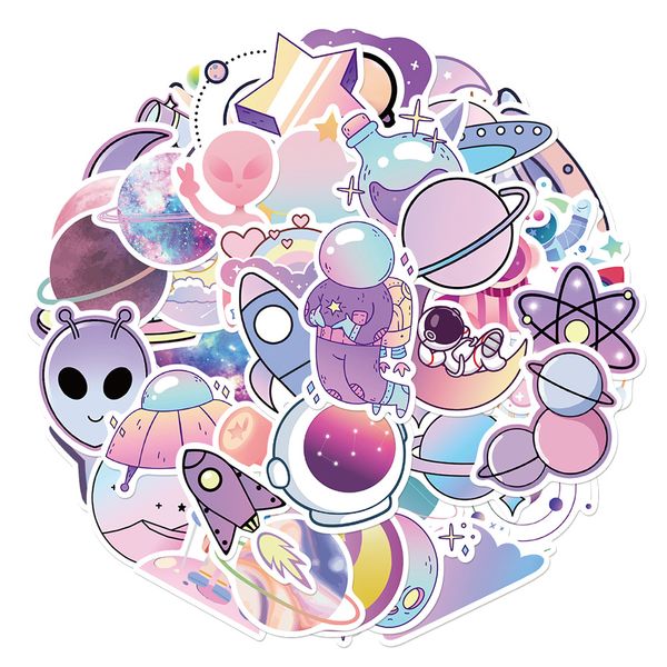 

50pcs graffiti skateboard stickers anamorphism planet for car lappad bicycle motorcycle helmet ps4 phone diy decals pvc guitar sticker