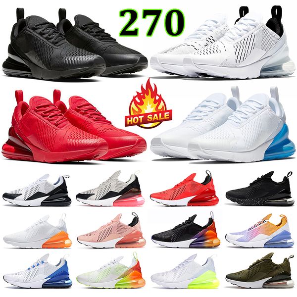 

270 running shoes mens trainers 270s university blue triple black red volt core white anthracite rainbow grape men women outdoor sports