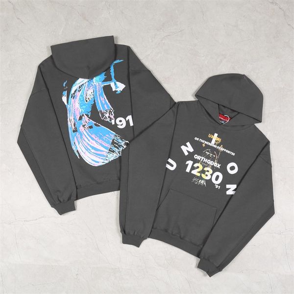 

rrr123 union 1230 vintage mens hoodies kanyes hooded oversized sweatshirts heavy weight big sweat shirt women men long sleeves pullovers plu, Black