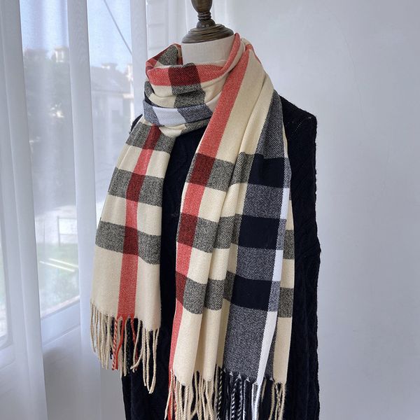 

2022 wool scarfs winter luxury cashmere scarf men women designer classic letter pattern shawl scarves new gift fashion with box, Blue;gray