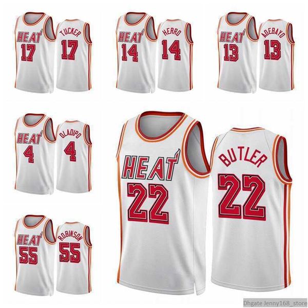 

75th men youth printed women jimmy butler 22 bam ado 13 tyler herro 14 kyle lowry duncan robinson victor oladipo tucker 2022 classic white, White;black