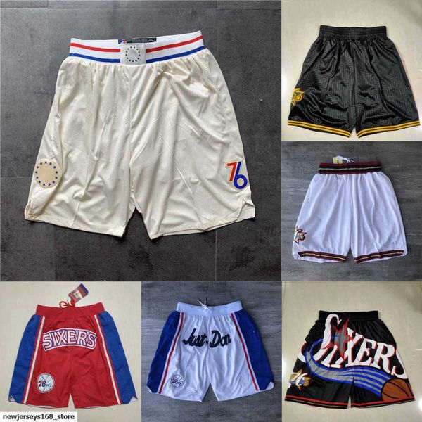 

philadelphia''76ers''men retro basketball''nba''shorts pocket 2022, Black