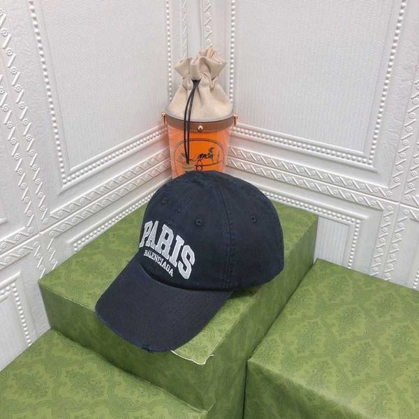 

paris ins balencaigass 22 caps new style worn edge soft baseball cap embroidered duck tongue han faner couple trendsetter standard ftuu, Blue;gray