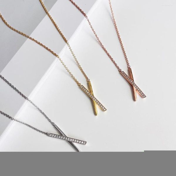 

fashion designer chaumet chains x shape necklace with diamond luxury jewelry for women holiday gift high end, Silver