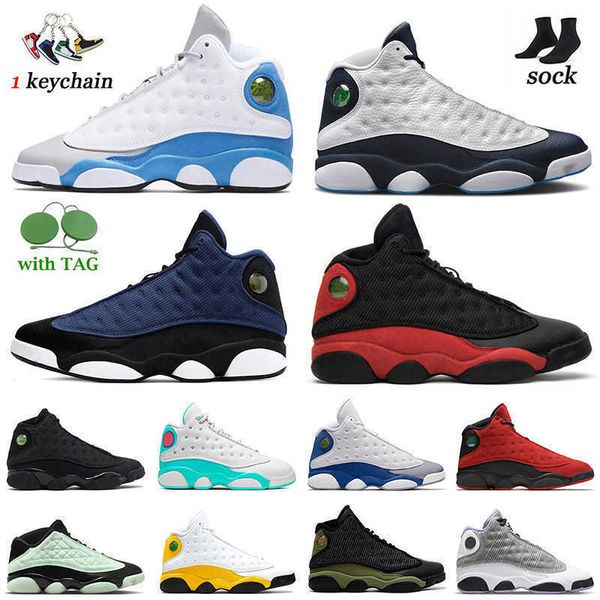

mens obsidian 13s basketball shoes 13 brave french blue women jumpman reverse bred hyper royal court purple chicago h designer shoes, Black