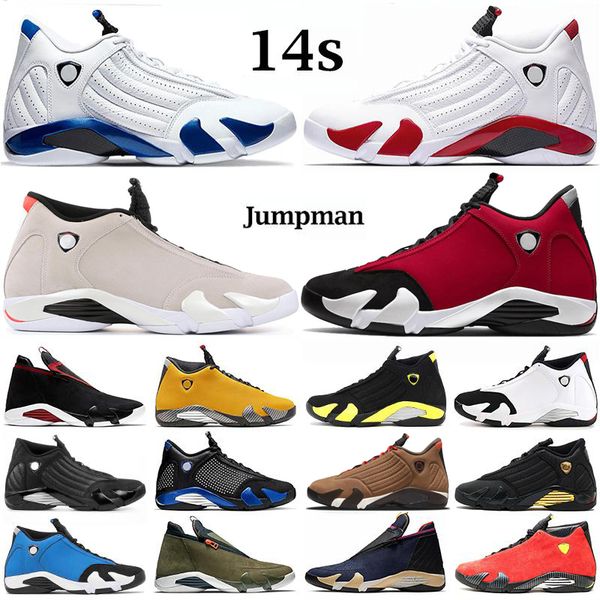 

men 14s basketball shoes ginger hyper royal candy cane desert sand fortune thunder winterized 14 retro mens gym trainer, Black