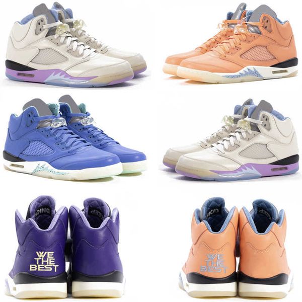 

5s basketball shoes outdoor trainers sports sneakers shoe fashion purple orange blue sail mens 2022 dj khaled x we the s jumpman 5