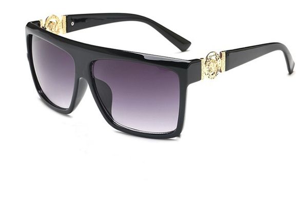

men women designer sunglasses 5013 metal human head glasses uv400 eyeglasses 4 colors with box, White;black