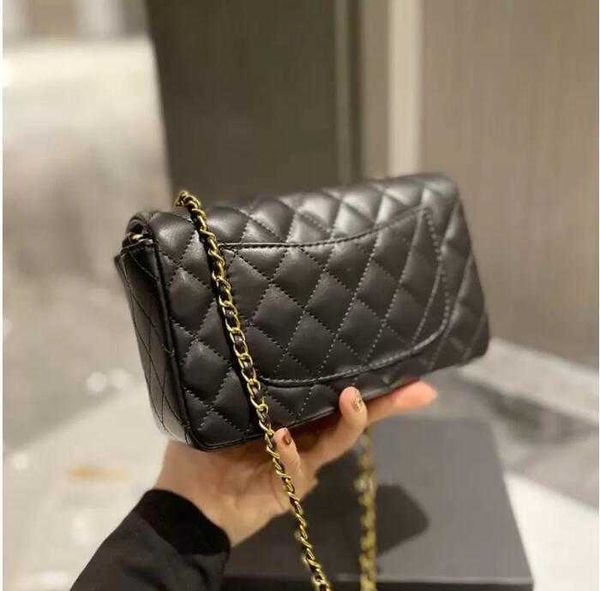 

designer bags 2023 handbag shoulder chain bag clutch flap tot wallet check velour thread purse double letters solid hasp waist square strip