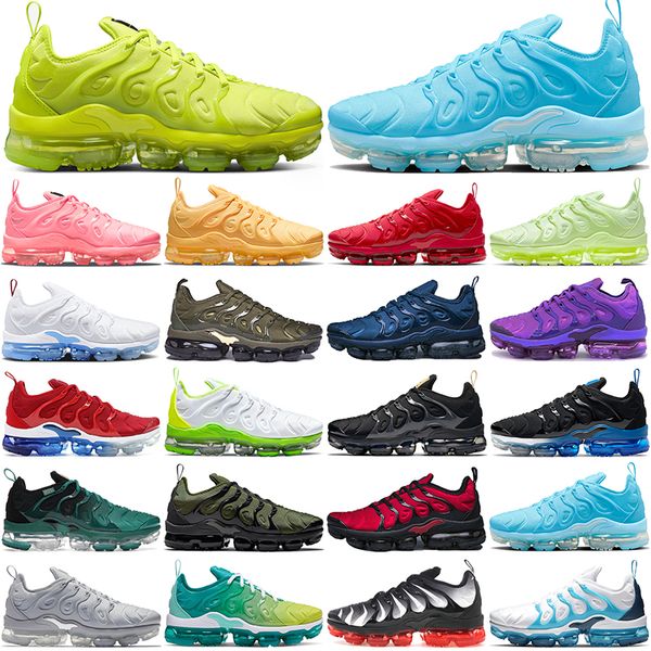 

tn plus running shoes men women tennis ball university blue triple black yolk bubblegum cool grey tns mens trainers outdoor sport sneakers h