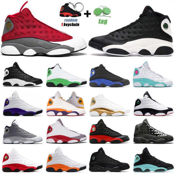 

red flint jumpman 13s basketball shoes for men women 13 hyper royal court purple aurora green olive mens trainers spor designer shoes, Black