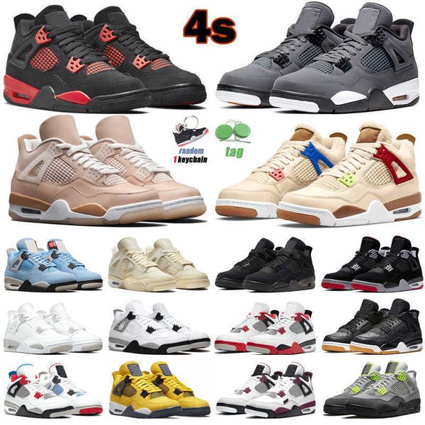 

4 basketball shoes for men women 4s red thunder university blue wild things white oreo sail mens trainers sport sneaker jordon