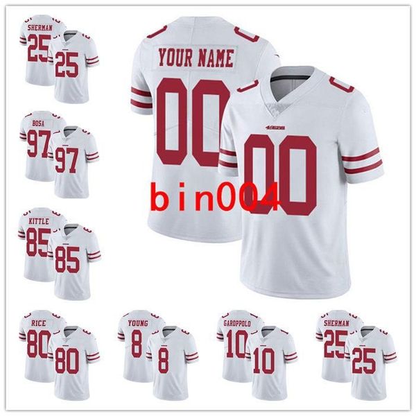 

jersey san francisco''49ers''men women george football kittle bosa''nfl, Black