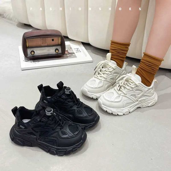 

sneakers children sports shoes fashion wide solid girls boys pu mesh breathable rubber sneakers kids casual shoe toddler baby shoes 2331, Black;red