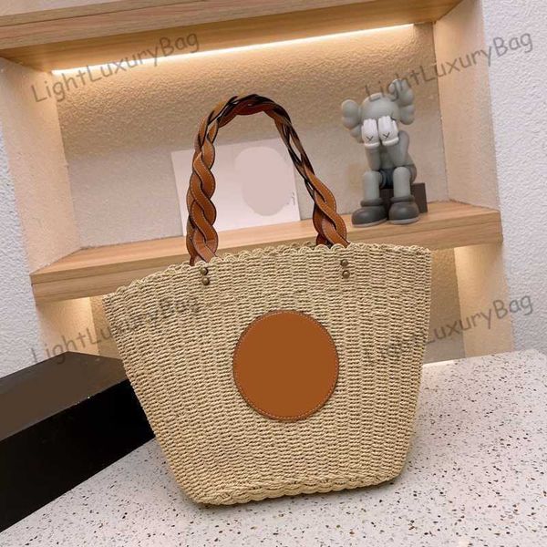 

tb bag woven bucket shoulder designer leather wallet high capacity handbag for women classic famous brand shopping purses 220206