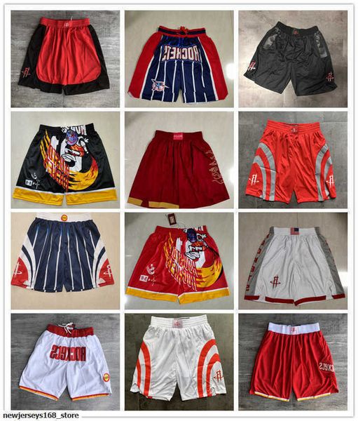 

houston''rockets''men retro basketball''nba''shorts pocket 05, Black