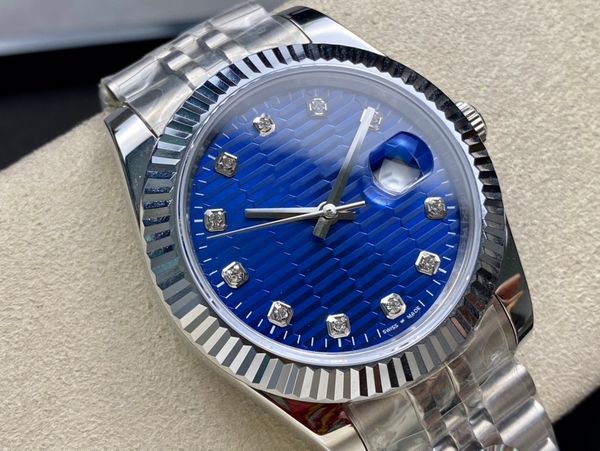 

fashionable women's mechanical watch silver case diameter 31/36mm china excellence pearl movement fully automatic chain up blue literal, Slivery;brown