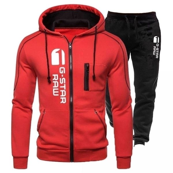 

mens tracksuits brand tracksuit casual jogging suitset outdoor suit zipper jacket black sweatpant 2pcs 220930, Gray