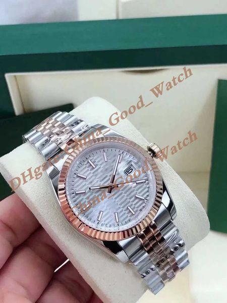 

5 color 36mm rose gold watches men's watch men automatic movement jubilee bracelet sapphire mechanical rhodium wristwatches original bo, Slivery;brown