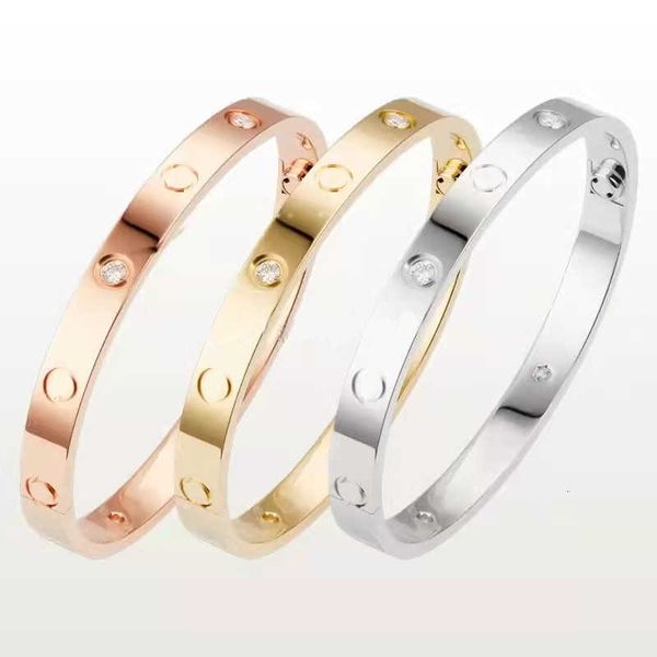 

bangle carti bracelet bangles screw screwdriver titanium steel gold belcher silver 4cz diamond charm love bracelets for woman mens luxury de, Black