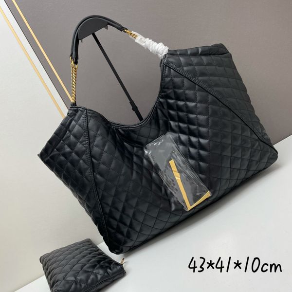 

womens handbag big tote quilted shopping shoulder bag large letter hardware cowhide genuine leather bag