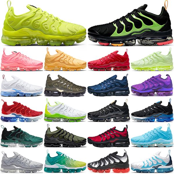 

tn plus running shoes men women tennis ball university blue triple black yolk bubblegum cool grey tns mens trainers outdoor sport sneakers 4