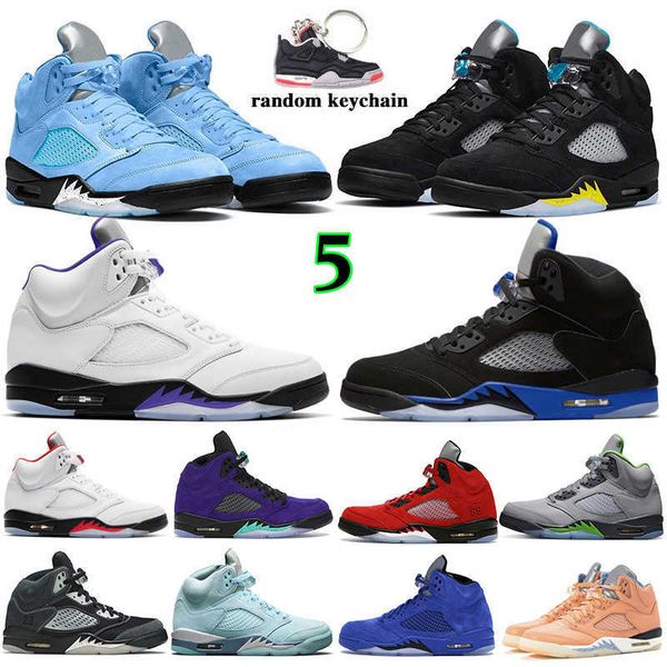 

basketball shoes sports sneakers raging red concord blue bird racer blue metallic green bean men jumpman 5 5s anthracite alternate bel size