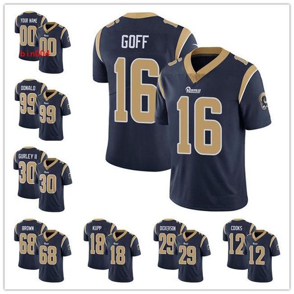 

jersey los angeles''rams''men aaron donald navy blue women''nfl, Black