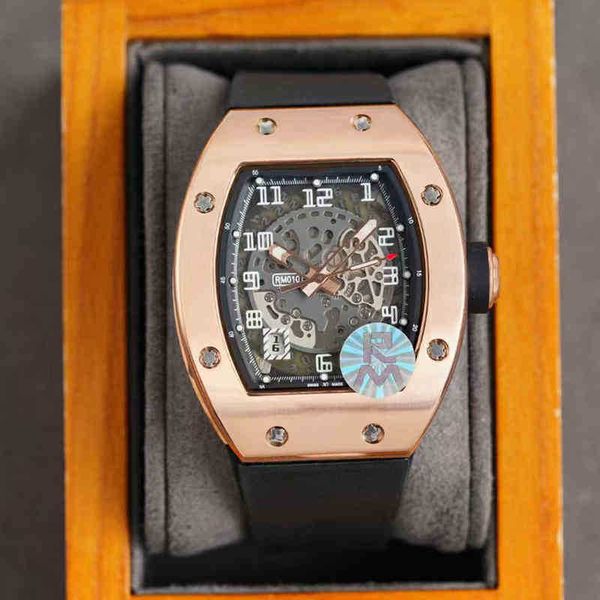 

watches wristwatch luxury richa milles designer richardmen's and women's fully automatic mechanical fashion hollow calendar atmosp, Slivery;golden