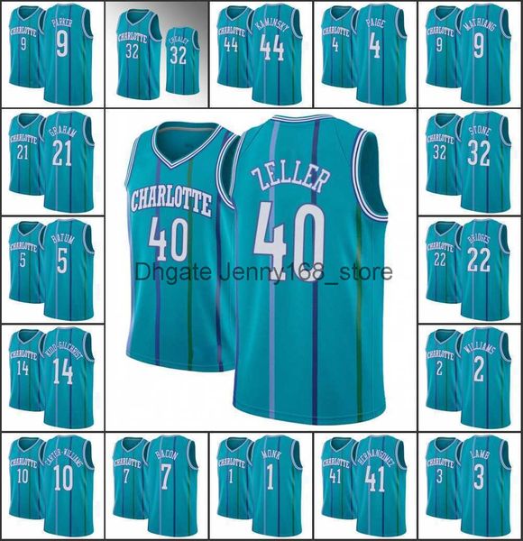

print 75th men's screen charlotte hornets''kemba walker cody zeller bismack biyombo teal custom jersey, White;black