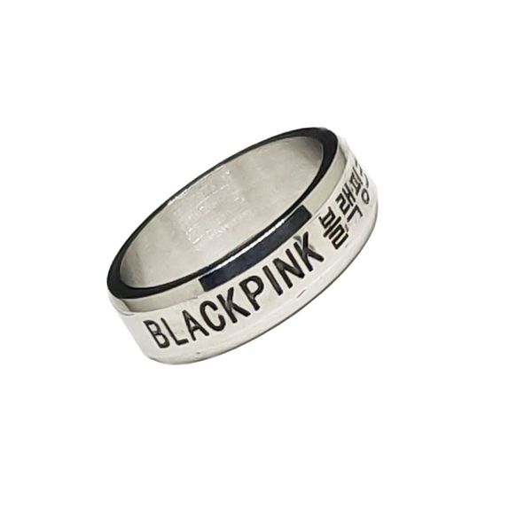 

new korean peripheral blackink combination same style ring simple personality stainless steel ring wholesale, Golden;silver