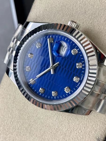 

fashion women's mechanical watch silver case diameter28/ 31/36mm excellence 2813 movement fully automatic chain up blue literally diamo, Slivery;brown