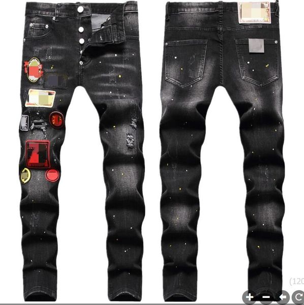 

new men's jeans pencil pants party casual pants streetwear size 28- 42 trousers nn0ww86, Blue