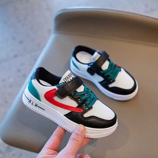 

sneakers 2022 new kids sport shoes for boys sneakers fashion breathable children casual walking sneakers lightweight girls running shoes t22, Black;red