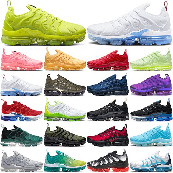 

tn plus running shoes men women tennis ball university blue triple black yolk bubblegum cool grey tns mens trainers outdoor sport sneakers p
