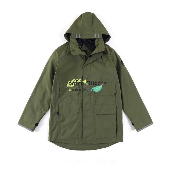

men's designer down jacket outdoor charge coat raincoat raincoat raincoat waterproof rainproof fabric 3dm reflective inlaid coat parka, Black