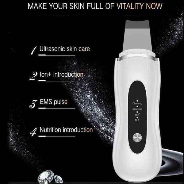 

ultrasonic skin scrubber deep face cleaning machine peeling shovel facial pore cleaner lift 220516