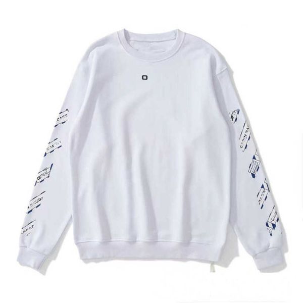 

fashion luxury men's jackets sweatshirts brand offs hoodies pullover women o-neck sweater men arrow cross letter classic print black w, Black;brown
