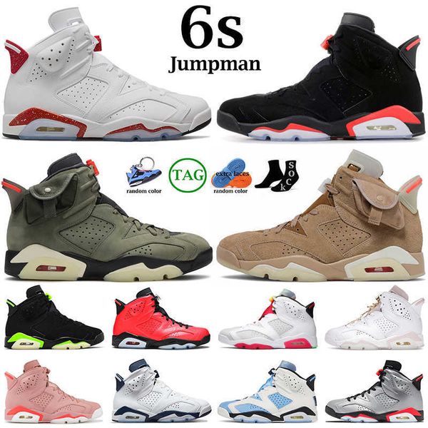 

men women 6s basketball shoes jumpman 6 red oreo unc white midnight navy british khaki olive black cat infrared bred tinker mens trainers