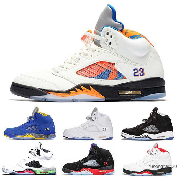 

2023 original 5 basketball shoes 5s men fire red alternate grape blue suede international flight laney royal metallic silver oreo space