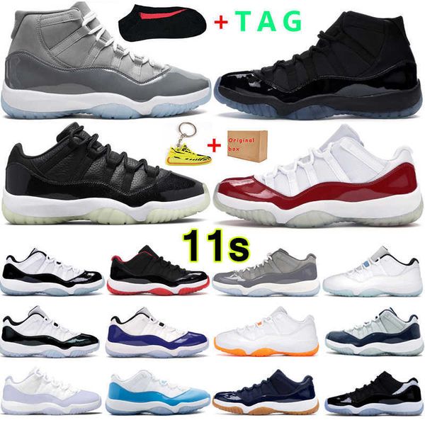 

11 jumpman basketball shoes sneakers sports trainers cool grey high cherry 72-10 bred gamma blue citrus prom night retro jordens 11s mens
