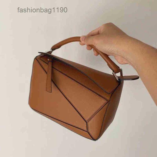 

designer 2023 fashion bags loews bag mini lingge leather geometric pillow single messenger splicing contrast color portable women's zrb