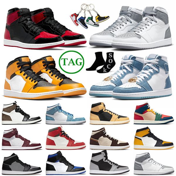 

comfortable 1 jumpman trianers basketball shoes mid linen heirloom high og taxi sneakers 1s sports multi color offs white french blue fire r