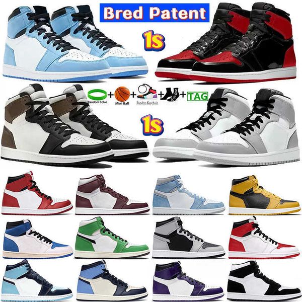 

basketball shoes designer sneakers university blue high dark mocha twist light smoke grey mens 1 1s heritage patent bred chicago unc