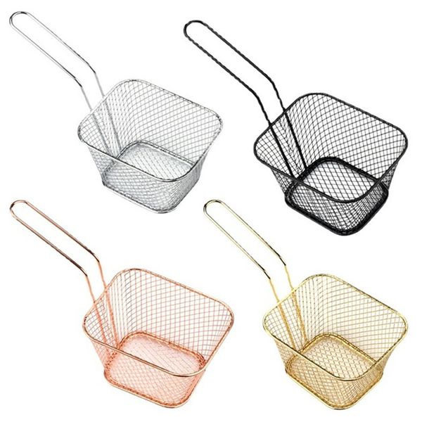 

square wire fry basket baking healthy cooking french chips baskets net table serving frying fries desk food presentation mesh kitchen tool 1