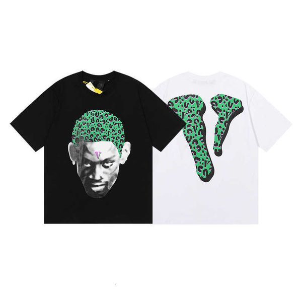 

men's t-shirts 2022 summer new american street fashion rodman portrait big bug print round neck short sleeve t-shirt student class clot, White;black