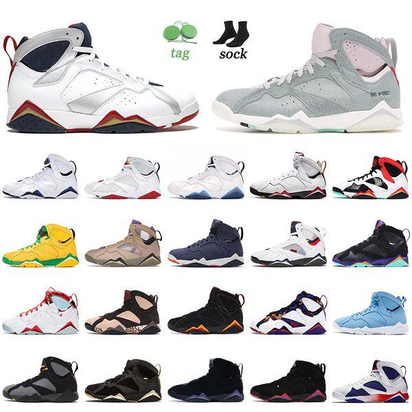 

original basketball shoes 7 7s vii flint cardinal sapphire oregon ducks french blue bordeaux jumpman pantone hare sports sneakers 36-47