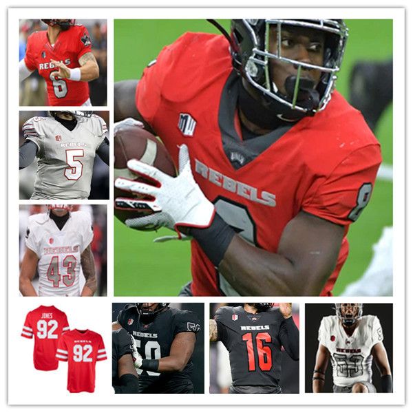 

ncaa college unlv rebels football jerseys doug brumfield aidan robbins courtney reese ricky white kyle williams jeff weimer nick williams se, Black